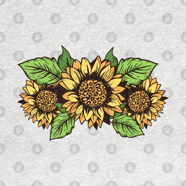 Cute Beautiful Yellow Sunflower Floral Artwork by Artistic muss